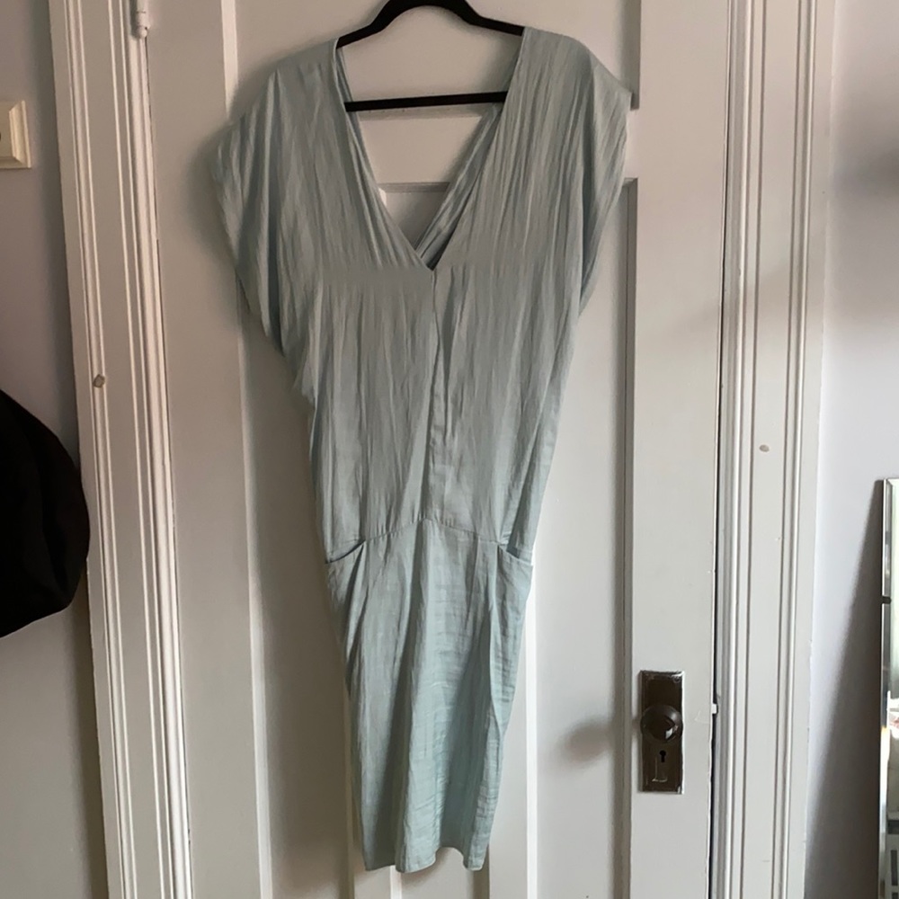 Zara mint green silk-like dress